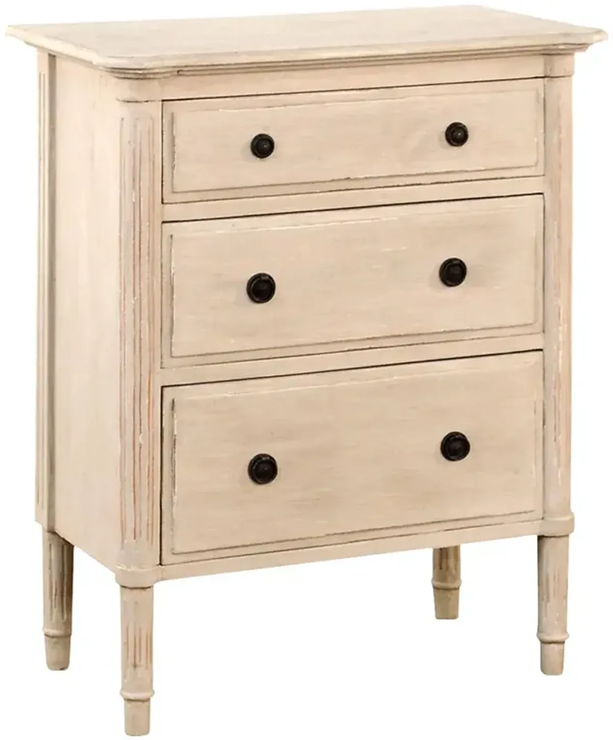Quinley French Country Natural Wood Nightstand