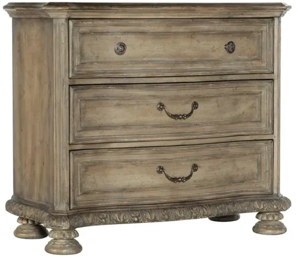 Riley French Country Brown Wood Bachelor Chest Dresser