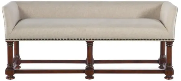 Harry Updated Traditional Beige Performance Cherry Wood Bench