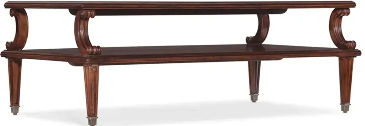 Harry Updated Traditional Cherry Wood Rectangular Coffee Table