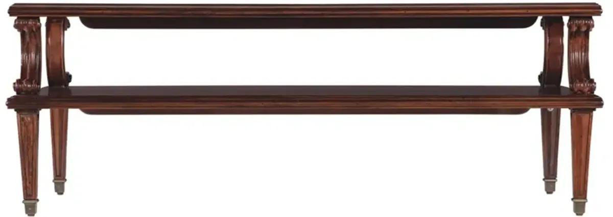 Harry Updated Traditional Cherry Wood Rectangular Coffee Table