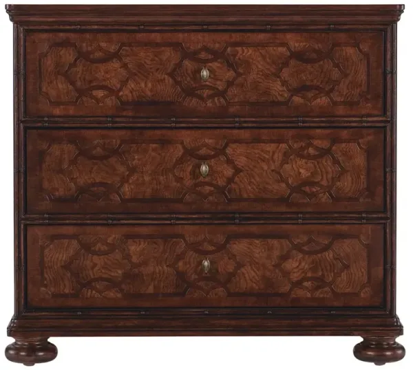 Harvey Updated Traditional Cherry Wood Wide Nightstand