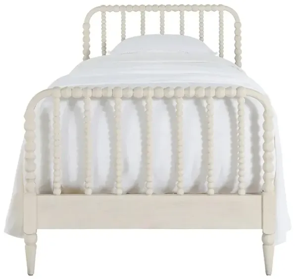 Jennifer Updated Traditional Antique White Mahogany Bed - Twin