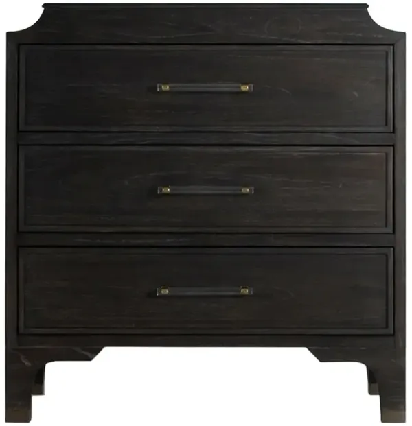 Alexander Modern Classic Cerused Black Wood Chest