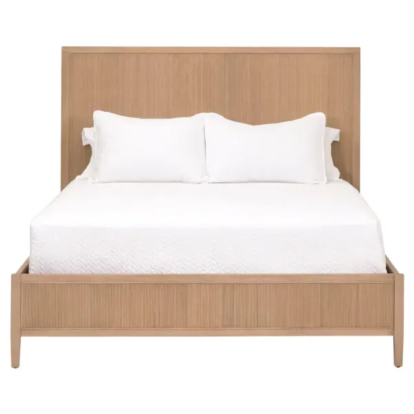 Mira Coastal Beach Natural Oak Bed - Queen