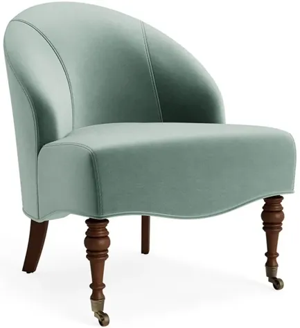 Zadie Stone Pine Performance Velvet Chair