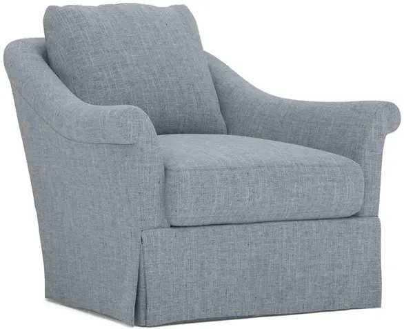 Amelie Denim Blue Performance Slipcovered Chair