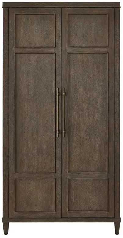 Shara Modern Classic Brown Oak Armoire