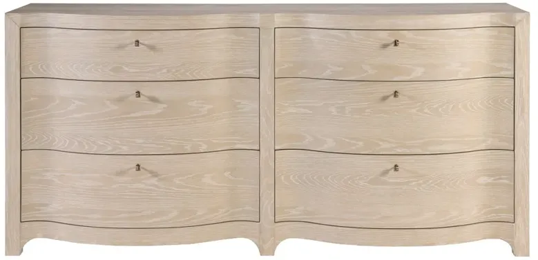 Century Lexie Modern Classic Natural Ceruse Oak Double Dresser