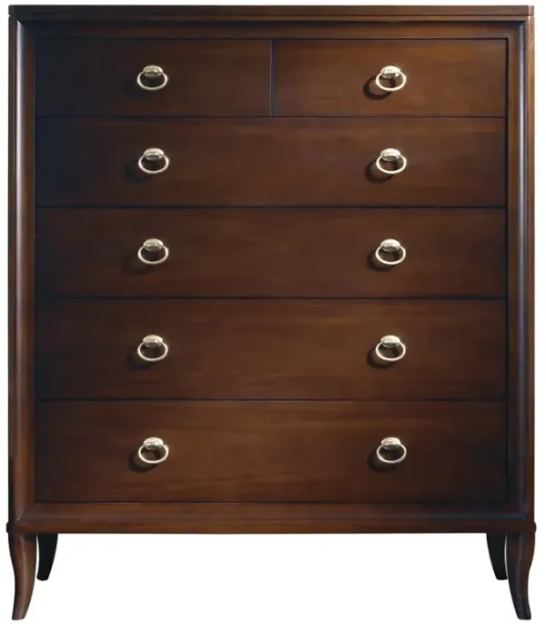 Century Tribeca Modern Classic Brown Maple Wood Tall Chest