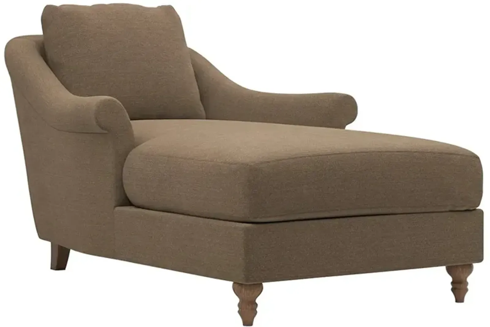 Amelie Mocha Mist Performance Velvet Chaise