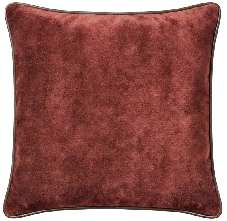 Amelie Smoked Paprika Velvet Throw Pillow - 23x23