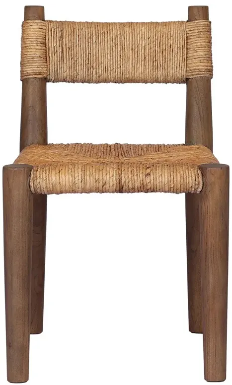 Bovard Coastal Beach Woven Abaca Toasted Teak Dining Chair