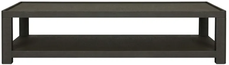 Sasha Dark Green Lacquered Linen Coffee Table