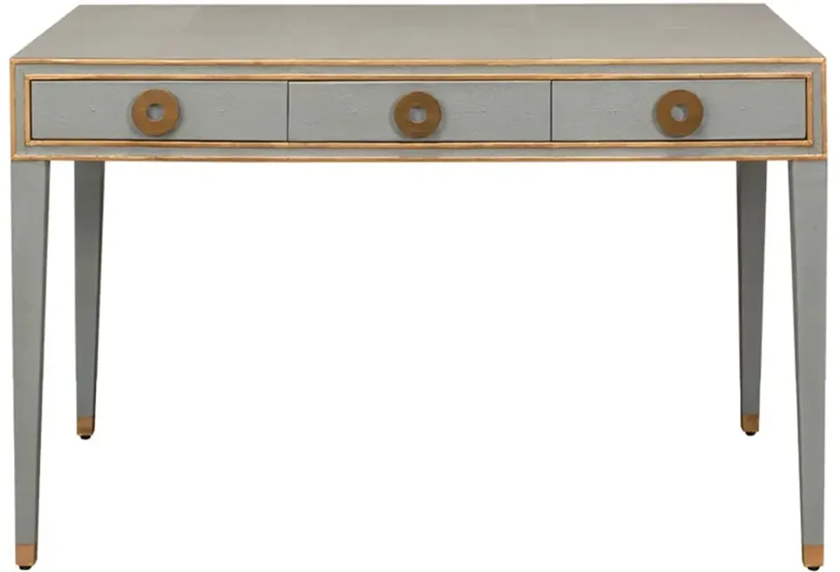 Levi Modern Classic Grey Shagreen Leather Desk