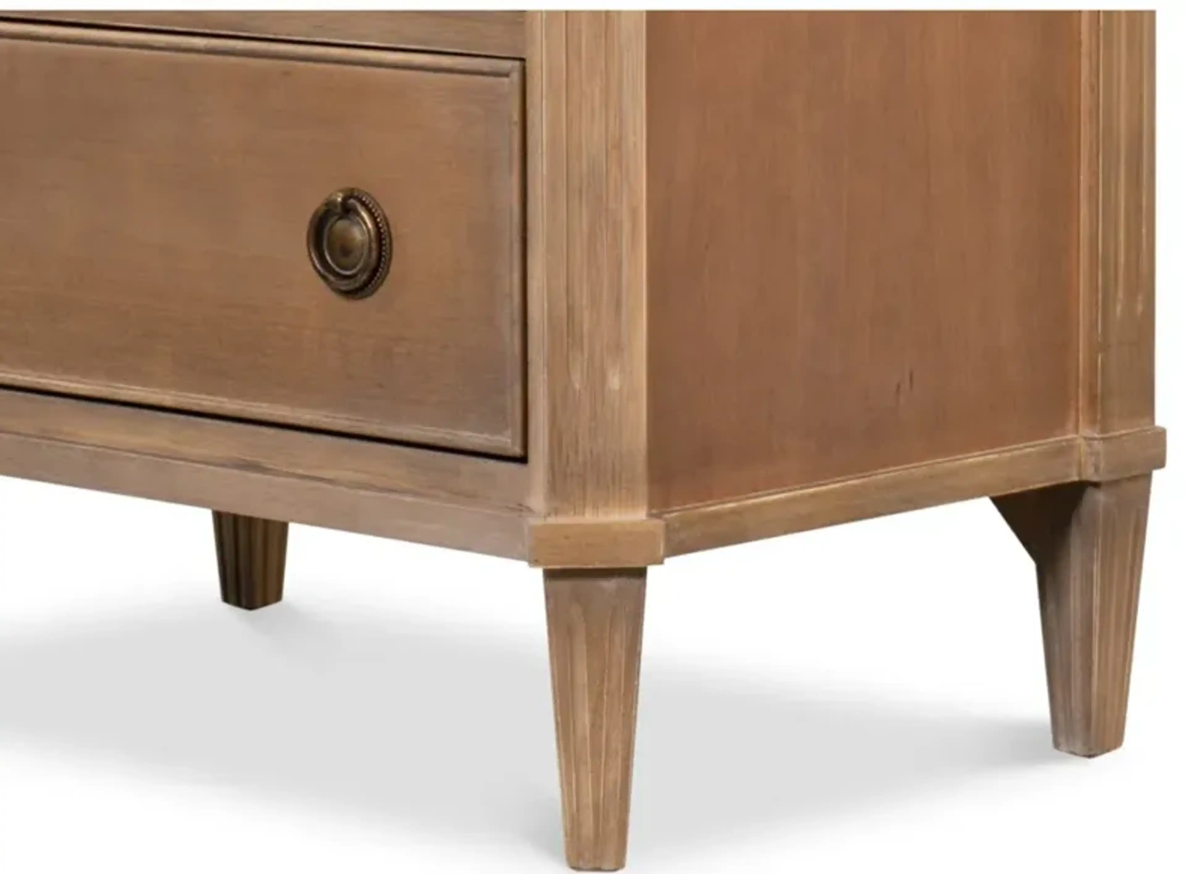 Esmy French Country Brown Wood Bachelor Chest Kathy Kuo Home ...