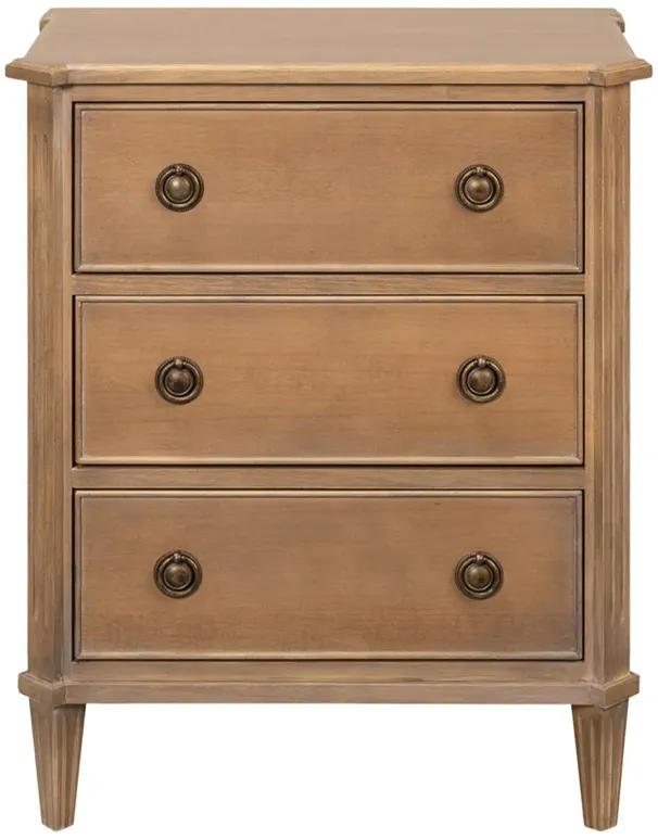 Esmy French Country Brown Wood Bachelor Chest