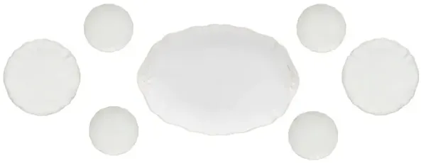 Alentejo Updated Traditional White Plates - Set of 7