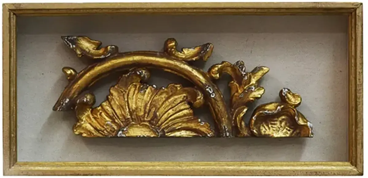 Marzanna French Country Aged Gold Leaf Mixed Media - 6x13