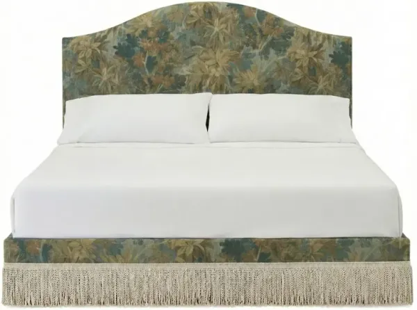 Keena Updated Traditional Verdant Tapestry Velvet Bed - King