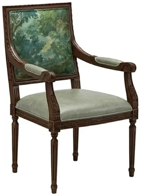 Marielle Secret Garden Botanical Weave Brandy Arm Chair