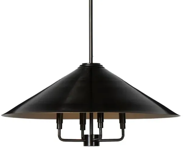 Siriano Updated Traditional Bronze Shade Antique Brass Iron Chandelier