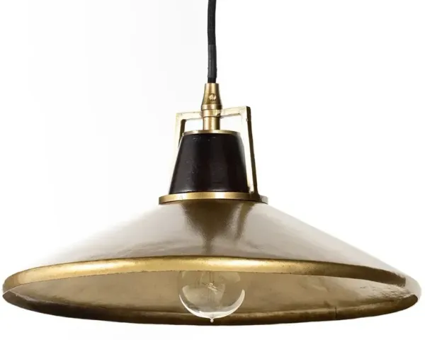 Novak Updated Traditional Antique Brass Iron Single Pendant