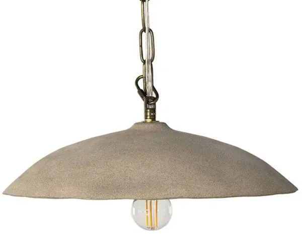 Filomenina Coastal Sand Ceramic Shade Single Pendant