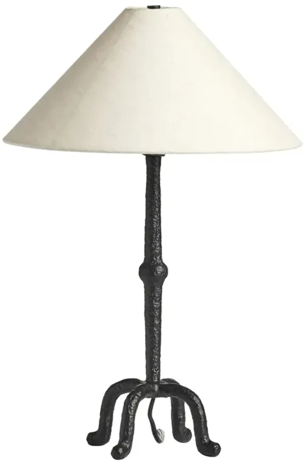 Shauna Updated Traditional Matte Black Aluminum Footed Base Table Lamp