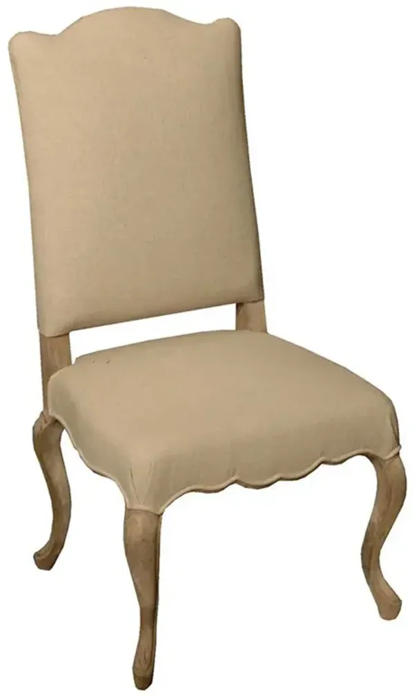 Franco French Country Beige Linen Dining Chair