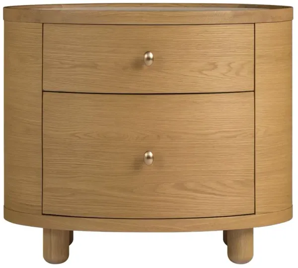 Laguna Modern Classic Brown Oak Oval End Table