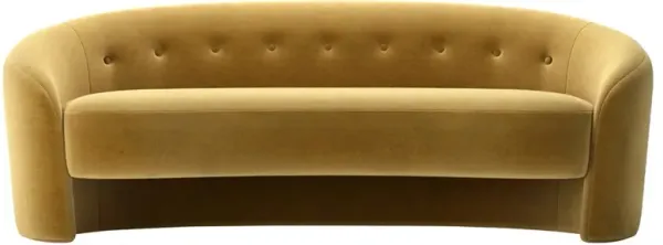 Button Modern Classic Honey Velvet Performance Tufted Sofa - 84"