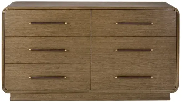 Levi Modern Classic Brown Oak Double Dresser