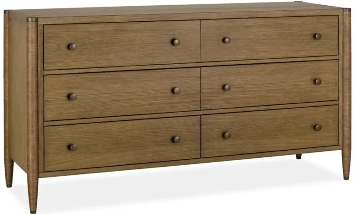 Elias Modern Classic Brown Oak Double Dresser