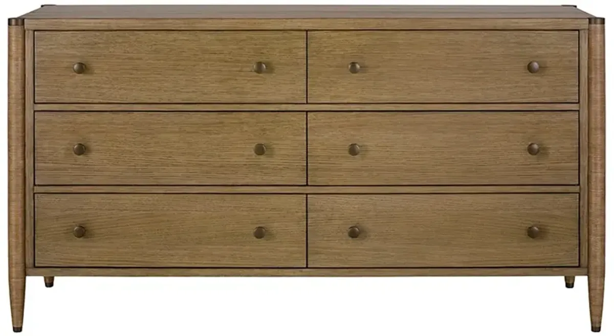 Elias Modern Classic Brown Oak Double Dresser