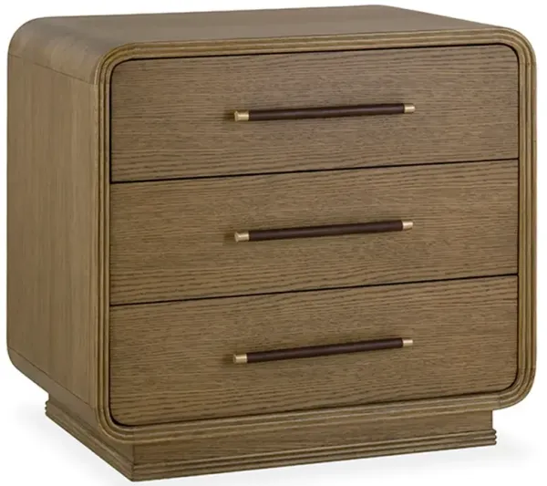 Levi Modern Classic Brown Oak Nightstand