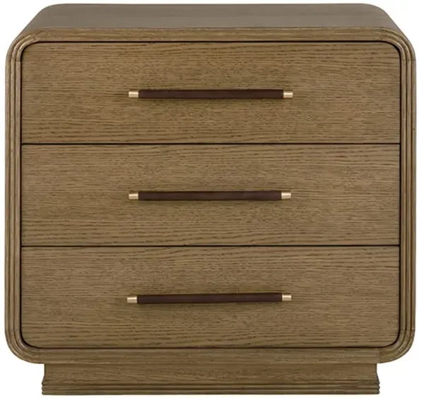 Levi Modern Classic Brown Oak Nightstand