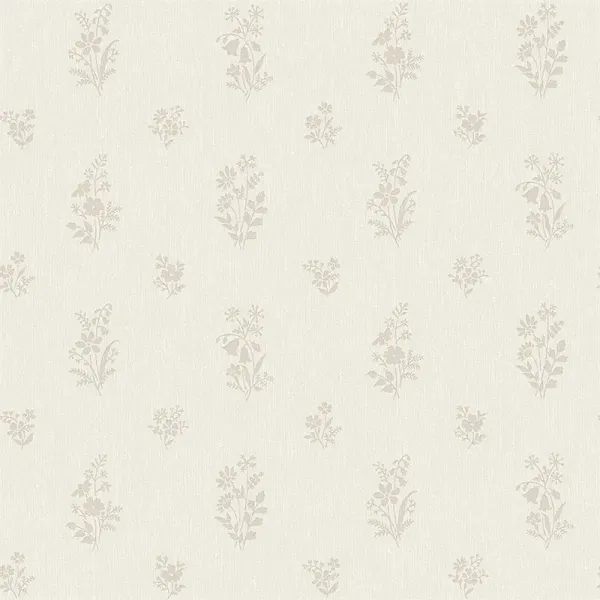 Petit Fleurs Modern Classic Natural Floral Wallpaper - Sample
