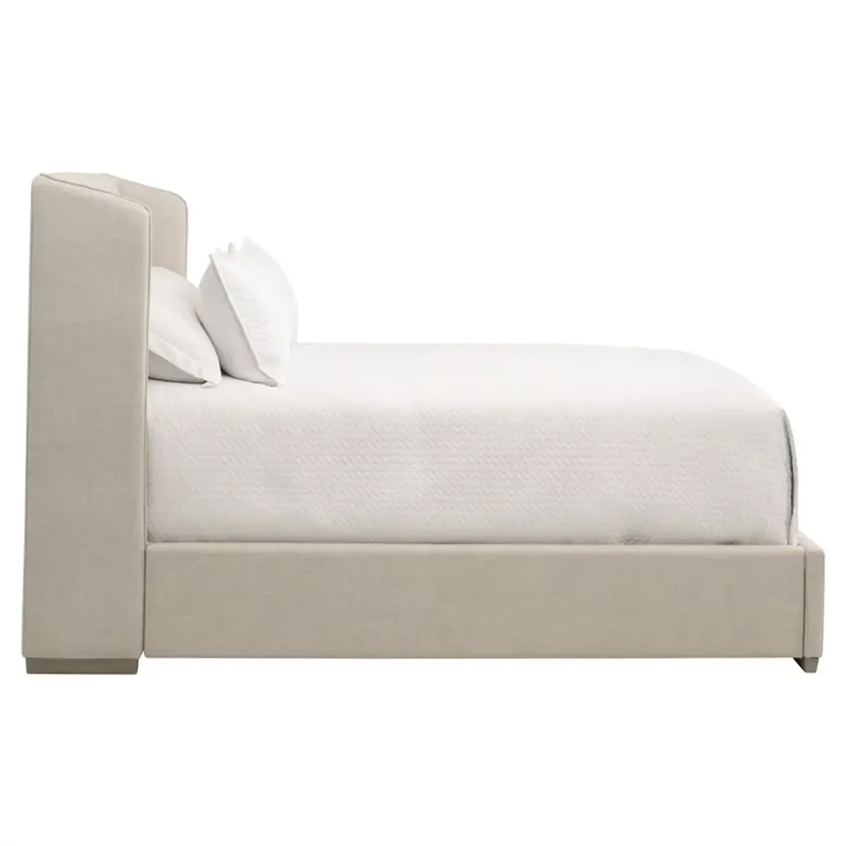 Sofia Modern Classic Cream Wingback Bed - King