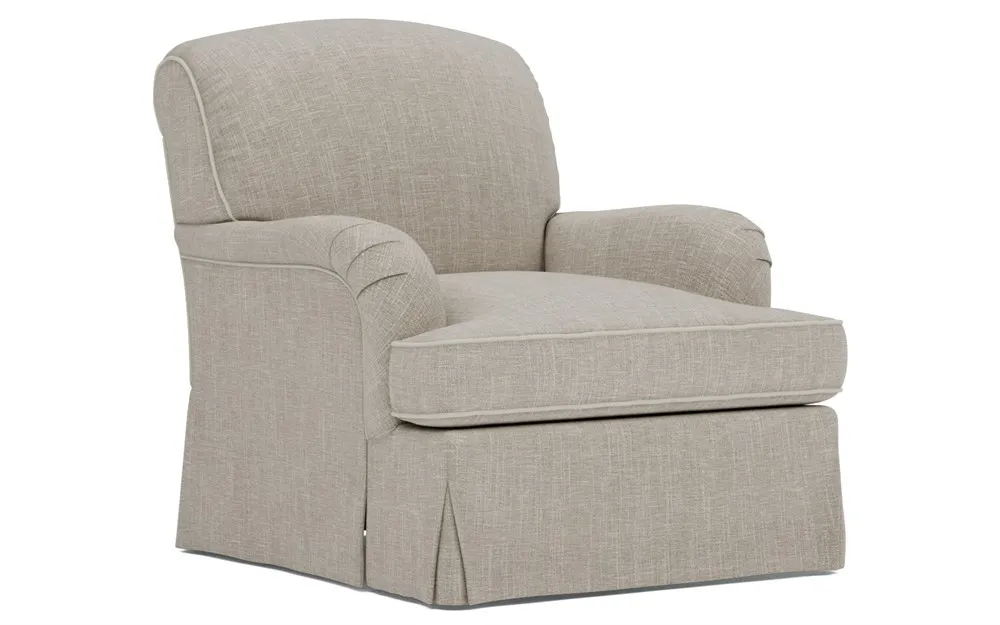 Felicity Sand Performance Skirted Swivel Chair