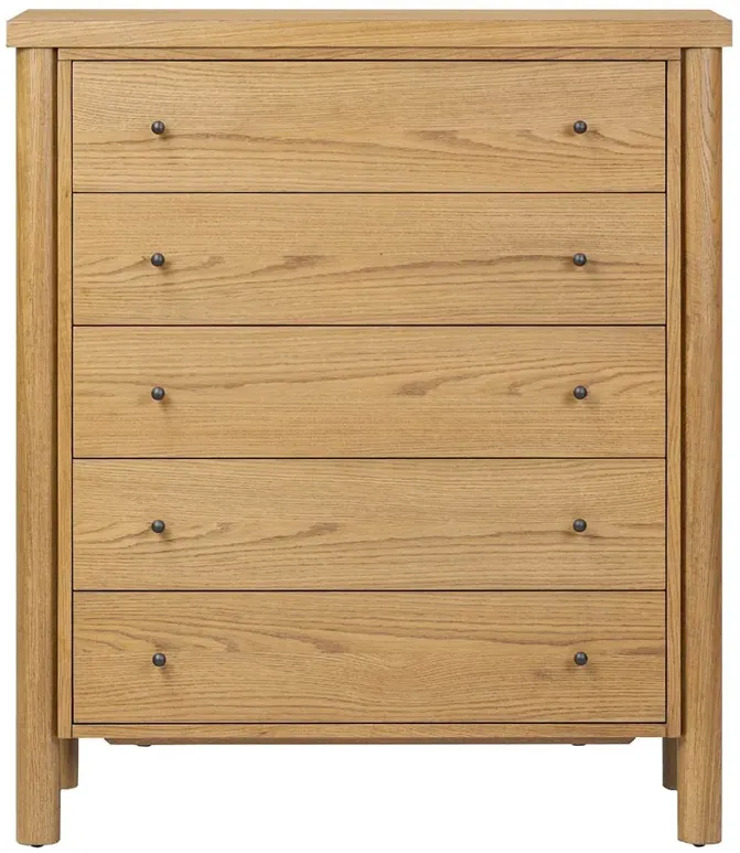 Chris Rustic Lodge Brown Oak Tall Dresser