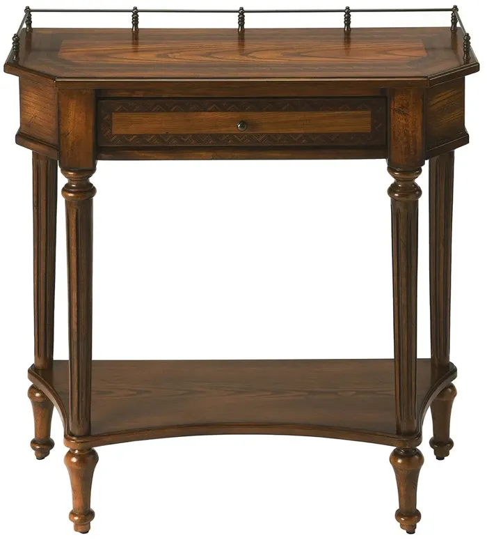Lawrence Updated Traditional Brown Wood Console Table