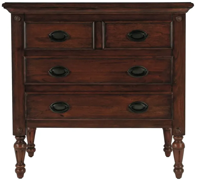Westfield Updated Traditional Dark Brown Wood Bachelor Chest