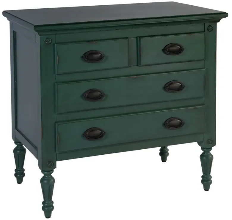 Westfield Updated Traditional Green Wood Bachelor Chest
