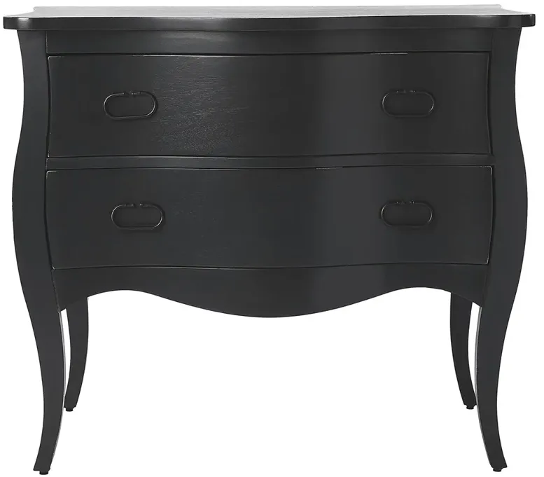 Elena French Country Black Wood Bachelor Chest