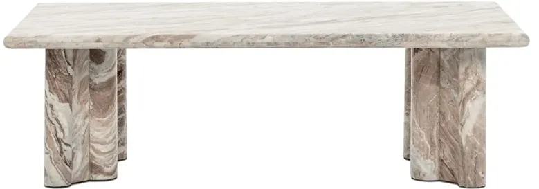 Elian Modern Classic Grey Marble Rectangular Coffee Table