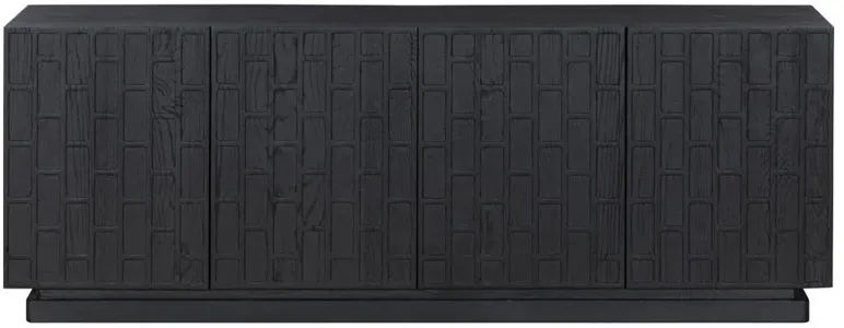 Asbury Rustic Lodge Black Oak Media Console - 72"