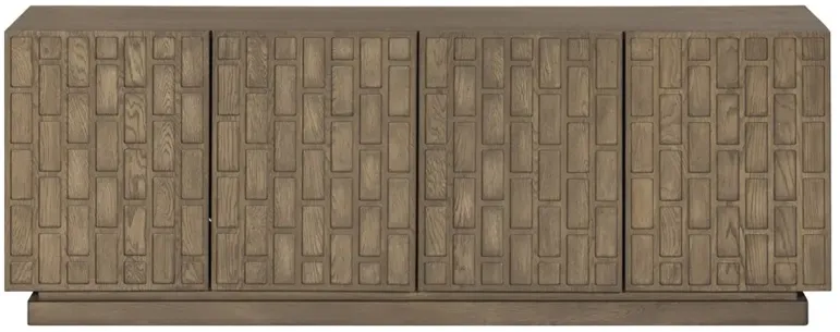 Asbury Rustic Lodge Light Washed Oak Media Console - 72"