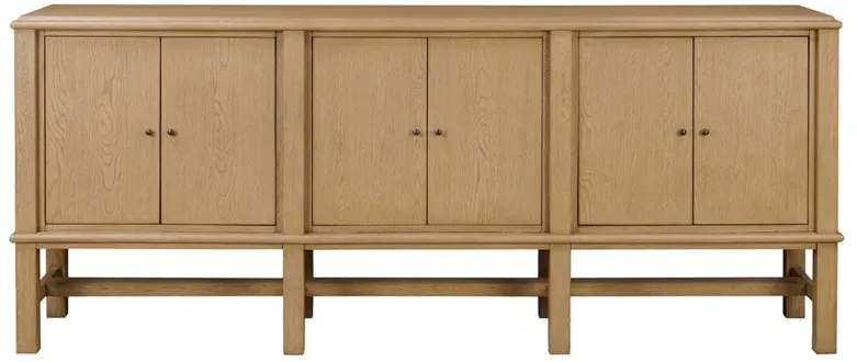 Fairview Coastal Beach Light Wash Oak Media Console - 92"