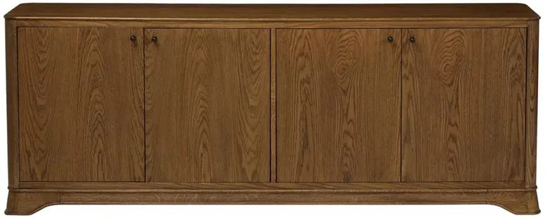Lydia Rustic Lodge Natural Oak Media Cabinet - 82"